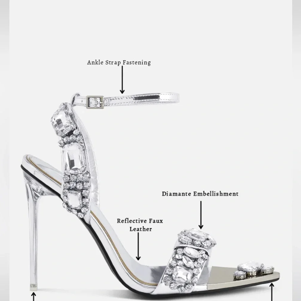 Jewelled heels NWT in box - Picture 7 of 14